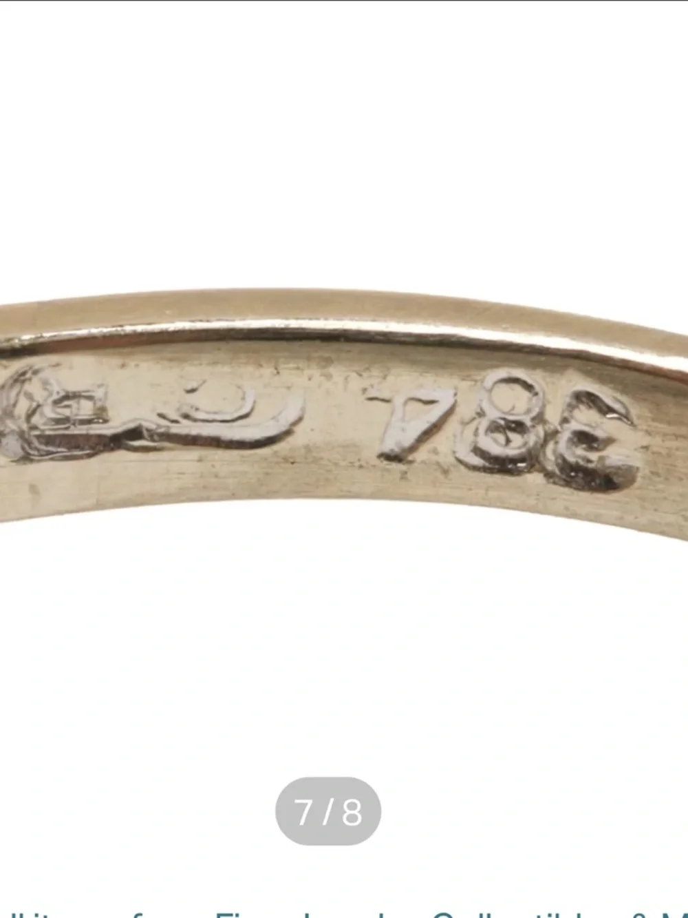 14K White Gold Diamond Ring - Picture 5 of 7